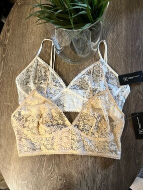 INC International Concepts Lace Bralettes Bundle Size Large NWT